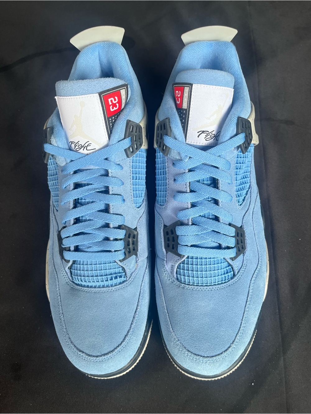 Nike Air Jordan 4 Retro Light Blue Suede Sneakers